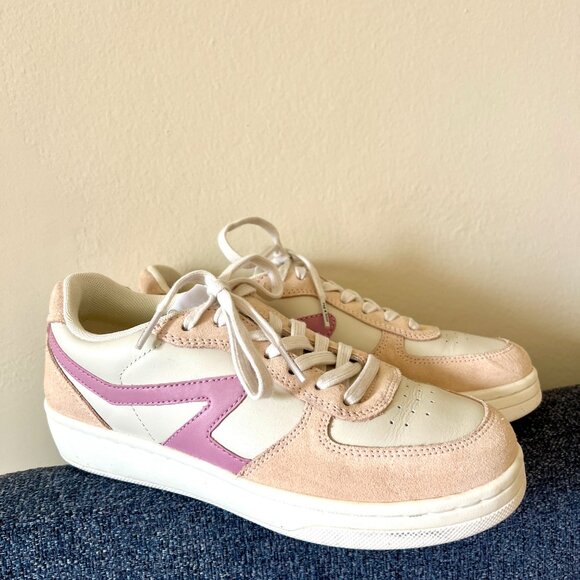 rag & bone Women's Retro Court Lace Up Sneakers, Sz 7, Dove/Sakra - Picture 3 of 5